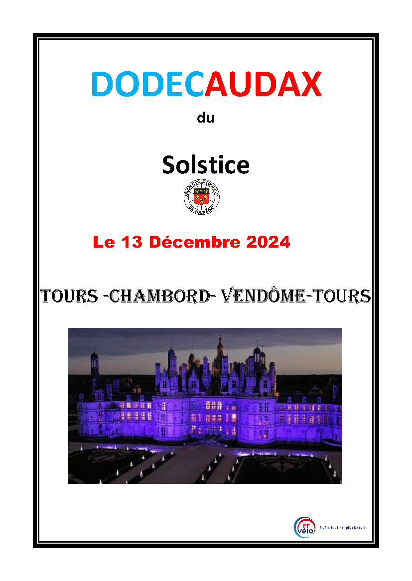 Dodécaudax du Solstice avec les Randonneurs Vendômois